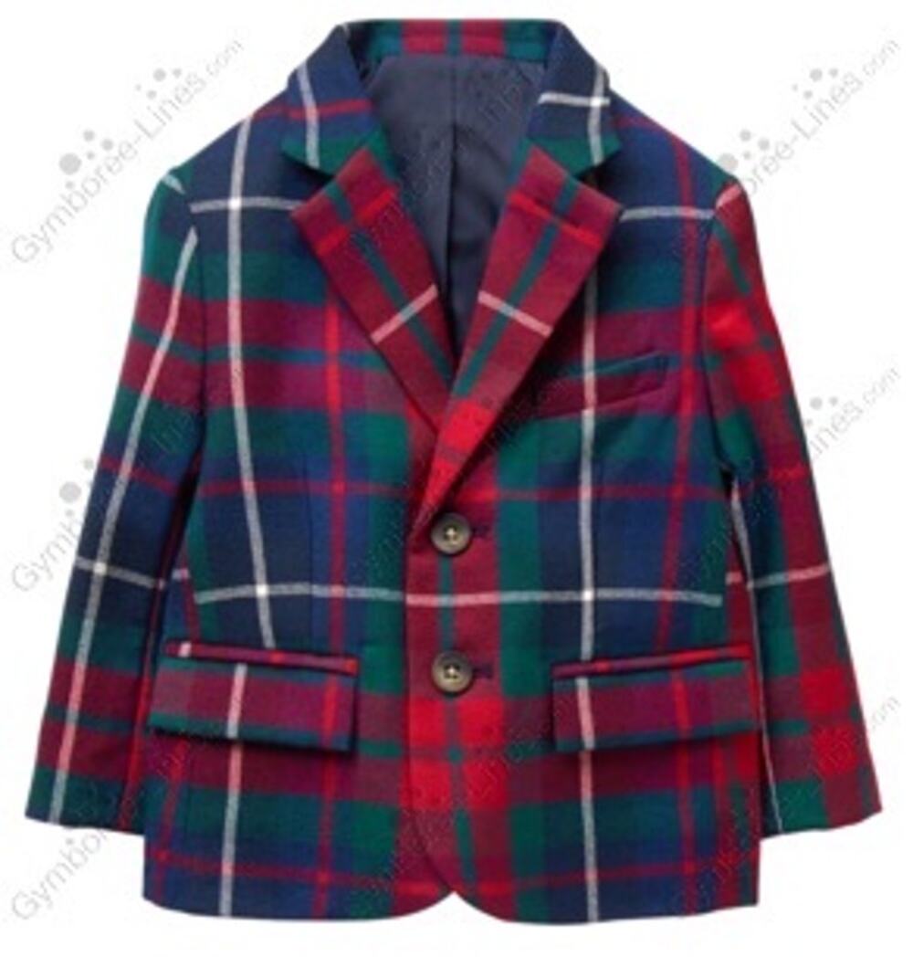 Charming Janie and Jack Plaid Wool Blazer for Baby Boy 6-12 months